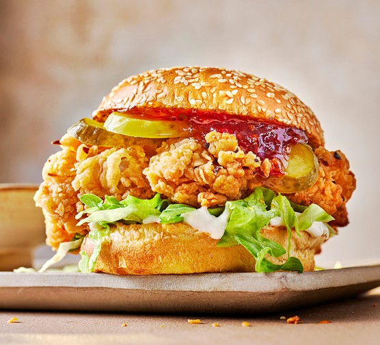 One buttermilk fried chicken burger