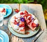 Eton mess cheesecake A plate serving Eton mess cheesecake