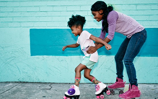 Child on roller skates