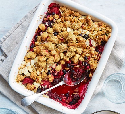 family-berry-crumble-74a973c Berry crumble with spoon in dish