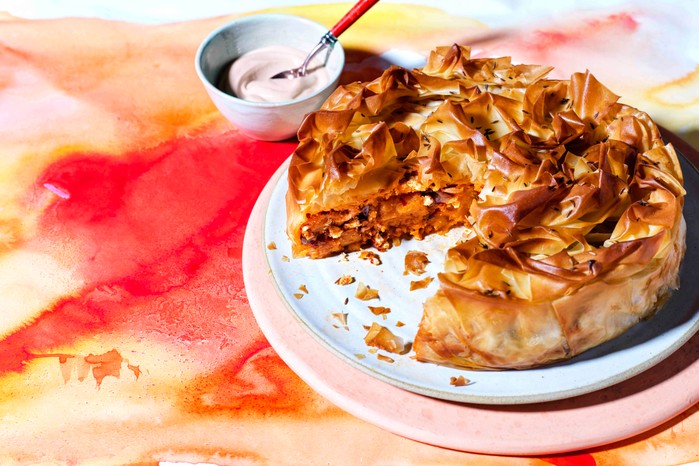 Harissa roasted squash & feta pie Harissa roasted squash & feta pie