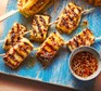 Honey, sesame & halloumi skewers Two honey, sesame & halloumi skewers