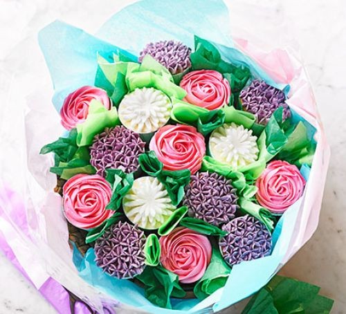 Mother's Day cupcake recipes Vanilla cupcake bouquet