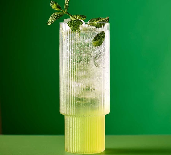 Limoncello mojito in a tall glass