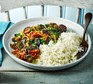 Roasted aubergine & tomato curry