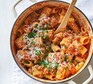 Sausage ragu Sausage ragu served in a casserole dish