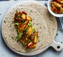 Spicy chicken & avocado wraps Wraps filled with spicy chicken, avocado and peppers