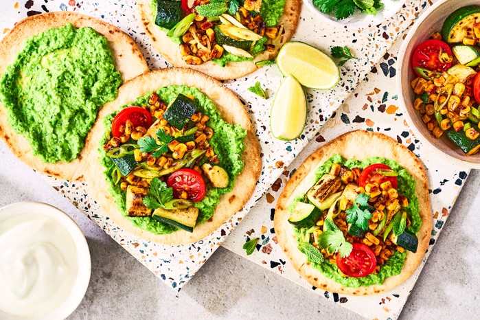 Summer veg tostadas Summer veg tostadas