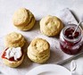 Vegan scones served with jam